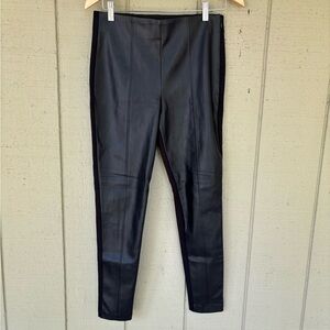 Ann Taylor Black Faux Leather Pants